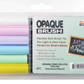 #4700 Pastell Brushpens Set Opaque Brush 6 Farben