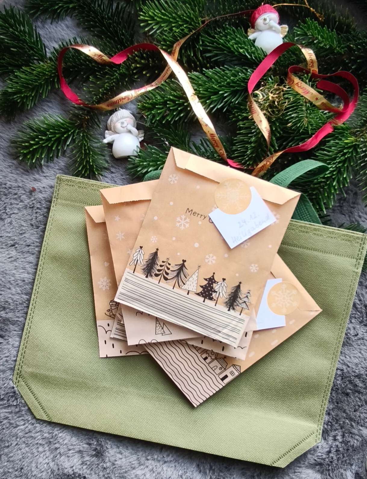 Tüchtelkalender – kreativer Adventskalender 6 Türchen